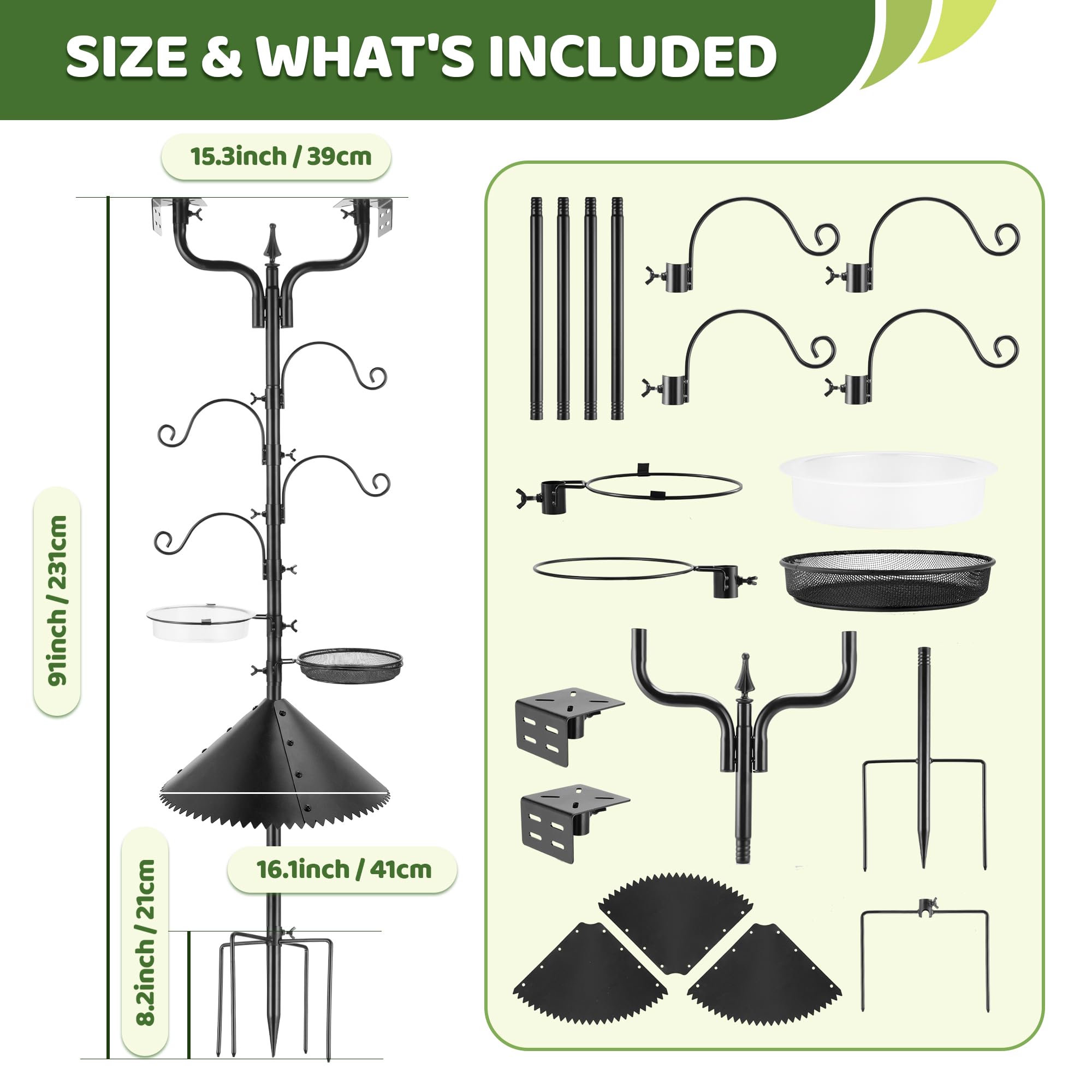 MIXXIDEA squirrel baffle close-up preventing climbing pests and protecting feeders