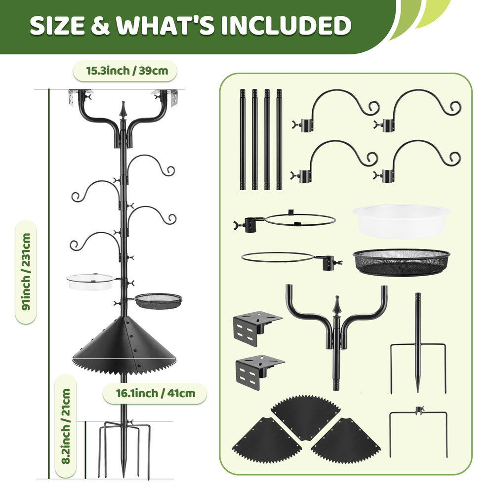 MIXXIDEA squirrel baffle close-up preventing climbing pests and protecting feeders