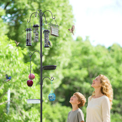 MIXXIDEA close-up suet cage filled with suet, offers high-energy food for birds