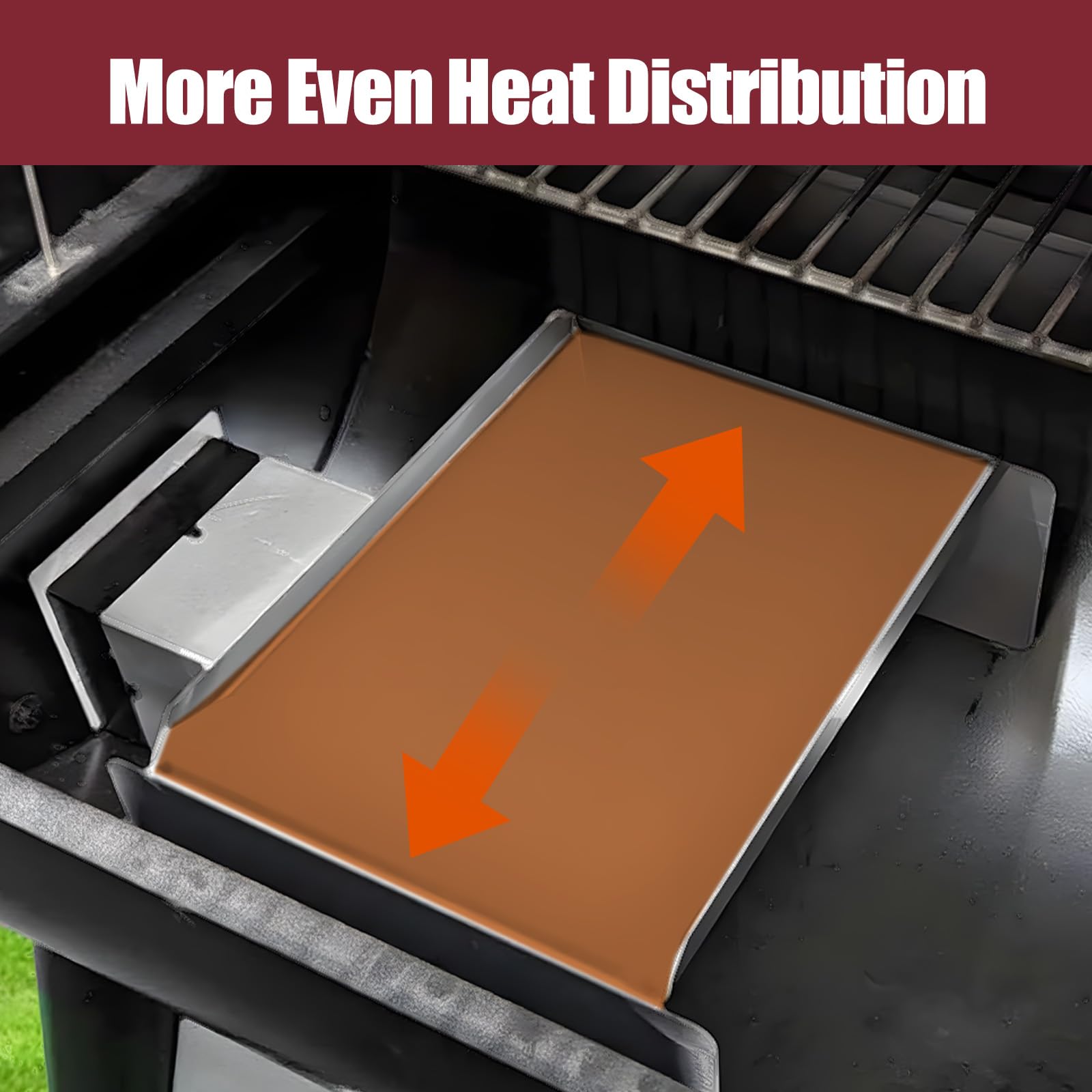 MIYOLO installed in Pit Boss smoker showing improved heat diffusion
