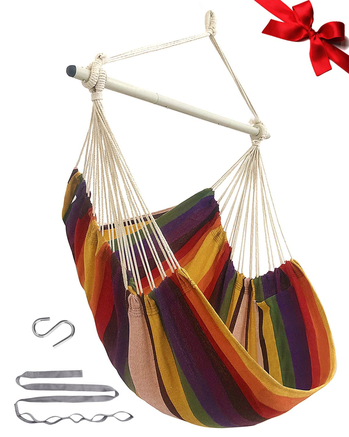 MIZTLI front view of hammock chair showing roomy seat and comfort