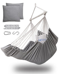 MIZTLI hammock chair front view showing roomy seat and balanced design benefit comfort