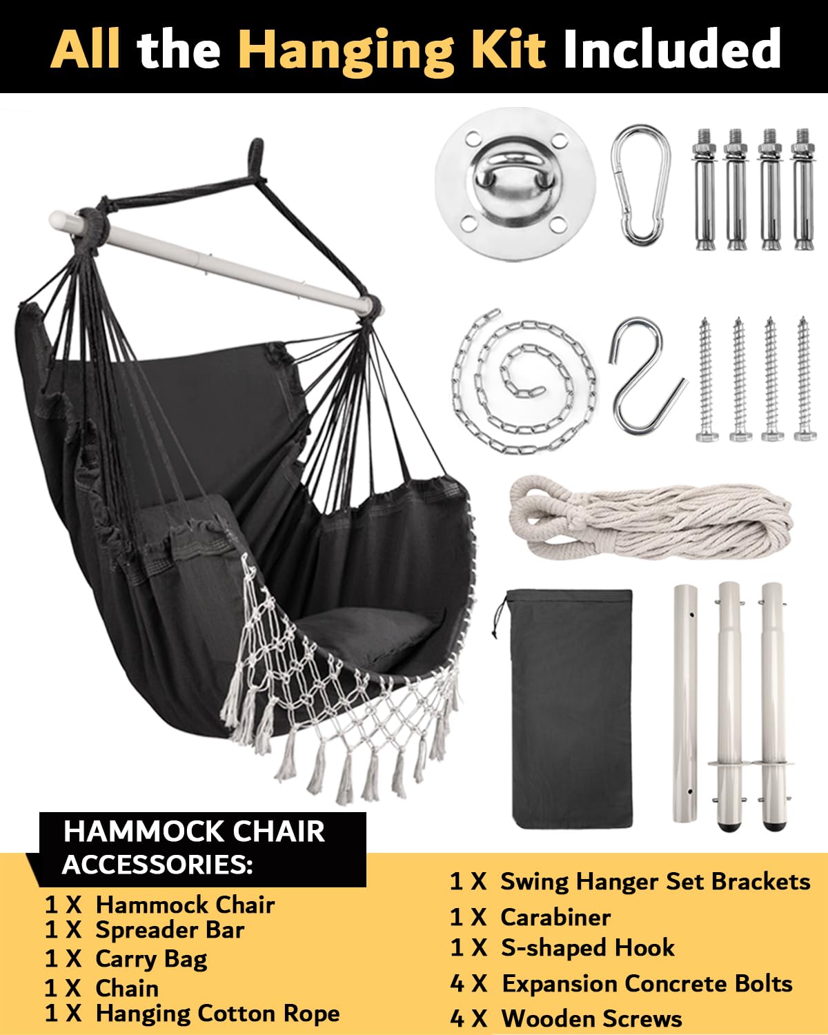MIZTLI stainless steel hardware kit displayed for easy installation