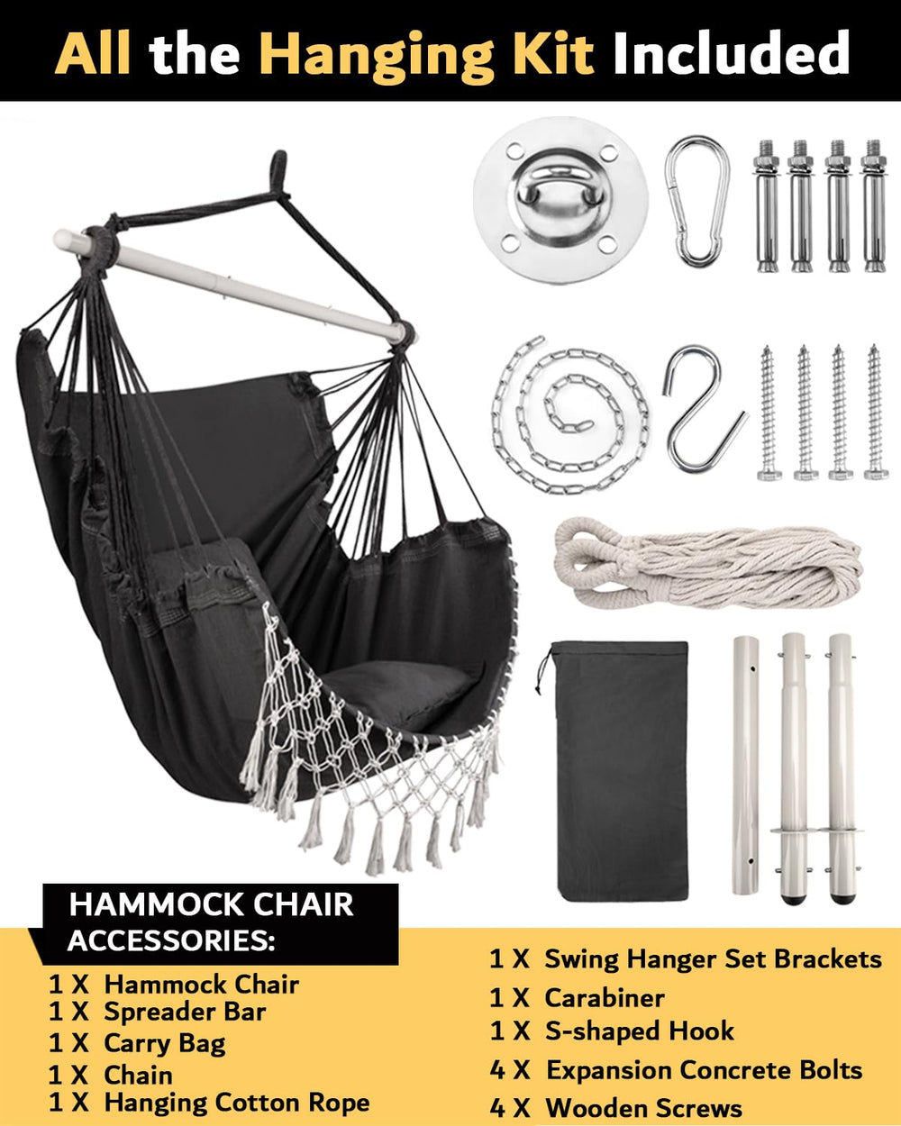 MIZTLI stainless steel hardware kit displayed for easy installation