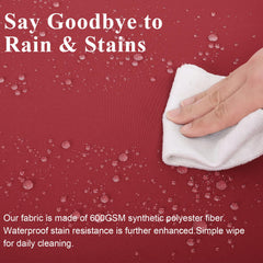 MJIAIDEA close-up of TPU-coated waterproof cover showing water resistance