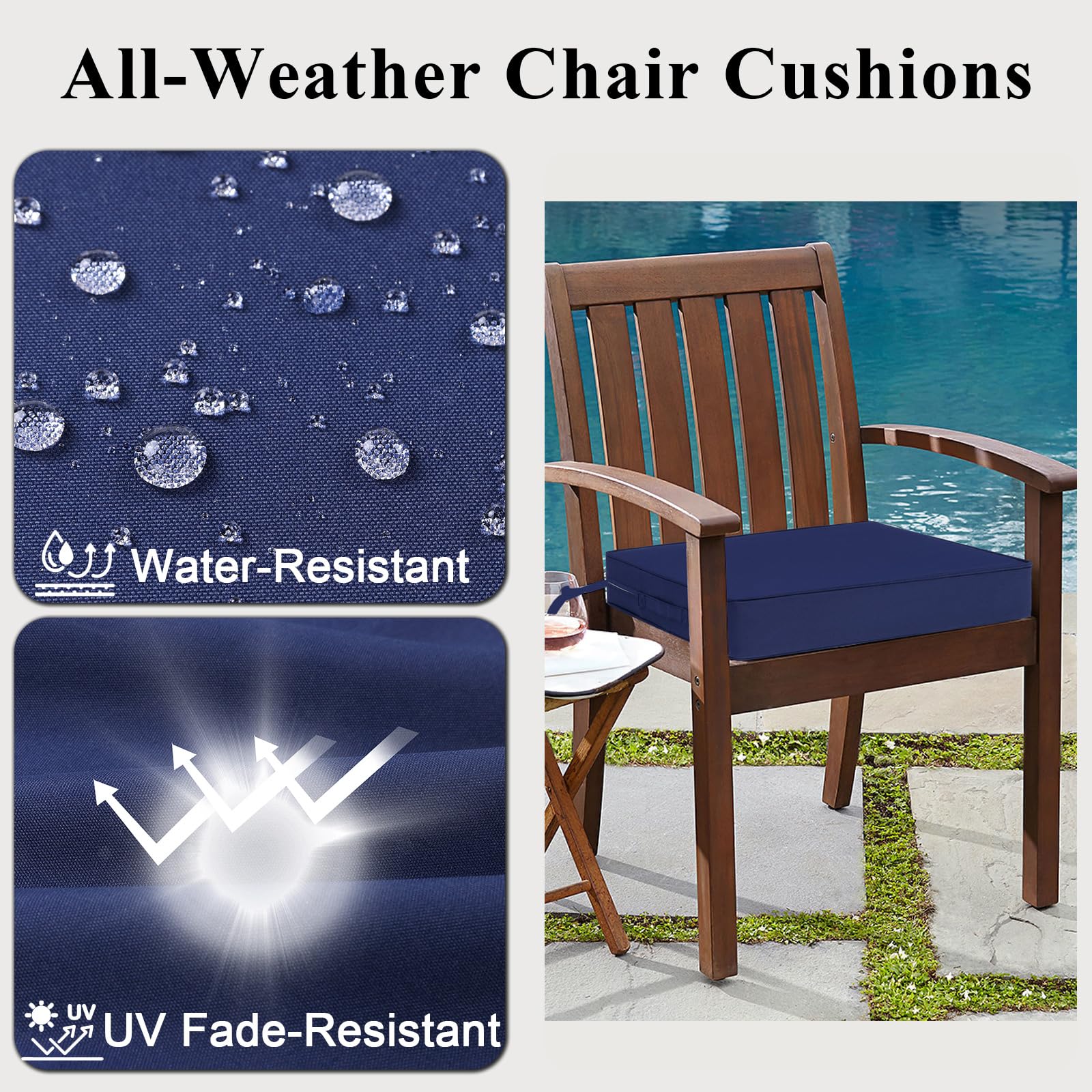 MJIAIDEA cushions placed on a wicker chair improving outdoor seating comfort