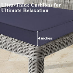 MJIAIDEA foam cross section showing 4-inch resilient foam for supportive comfort