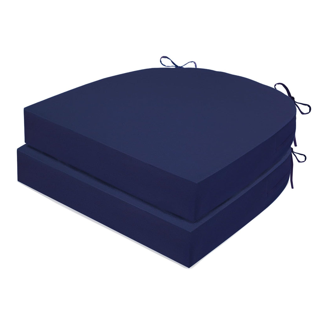 MJIAIDEA front view of two blue cushions showing fit and color benefit comfort