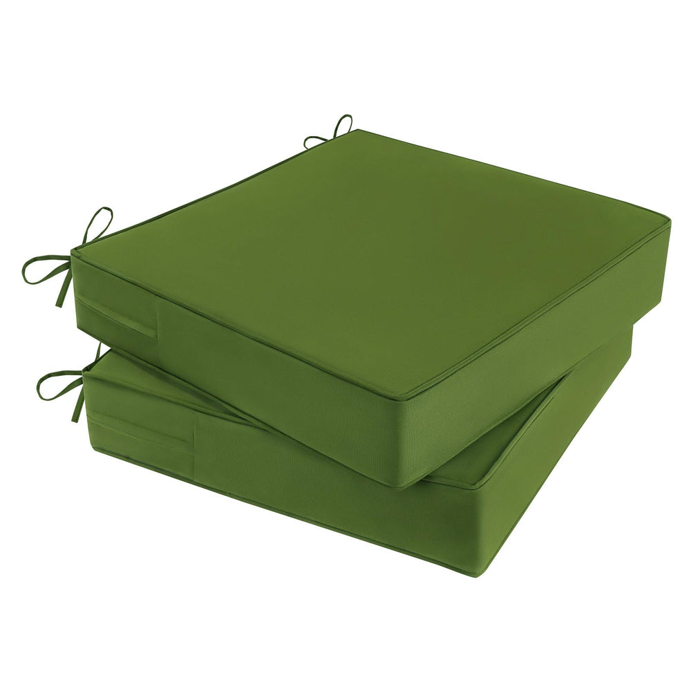 MJIAIDEA front view green cushions showing neat square shape and color