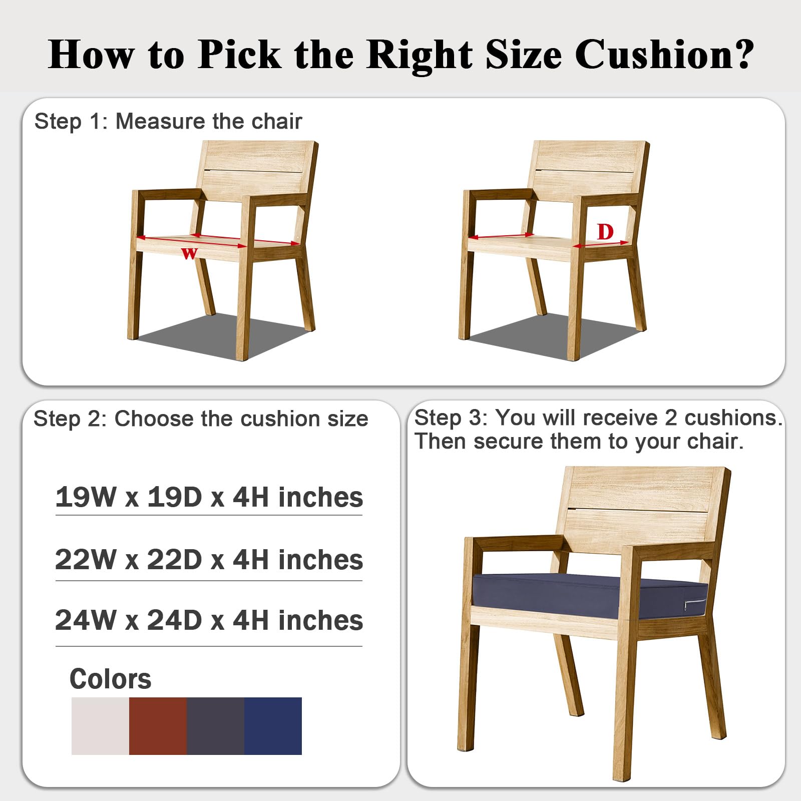 MJIAIDEA cushion on metal dining chair demonstrating secure fit and stability