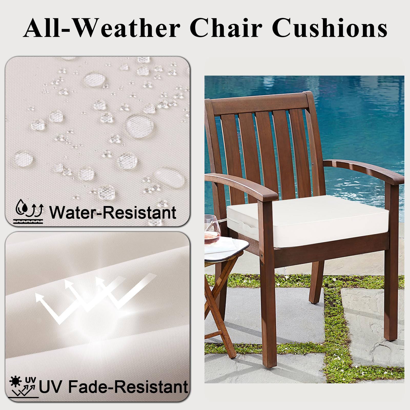 MJIAIDEA cushion on wicker chair demonstrating secure fit and improved comfort