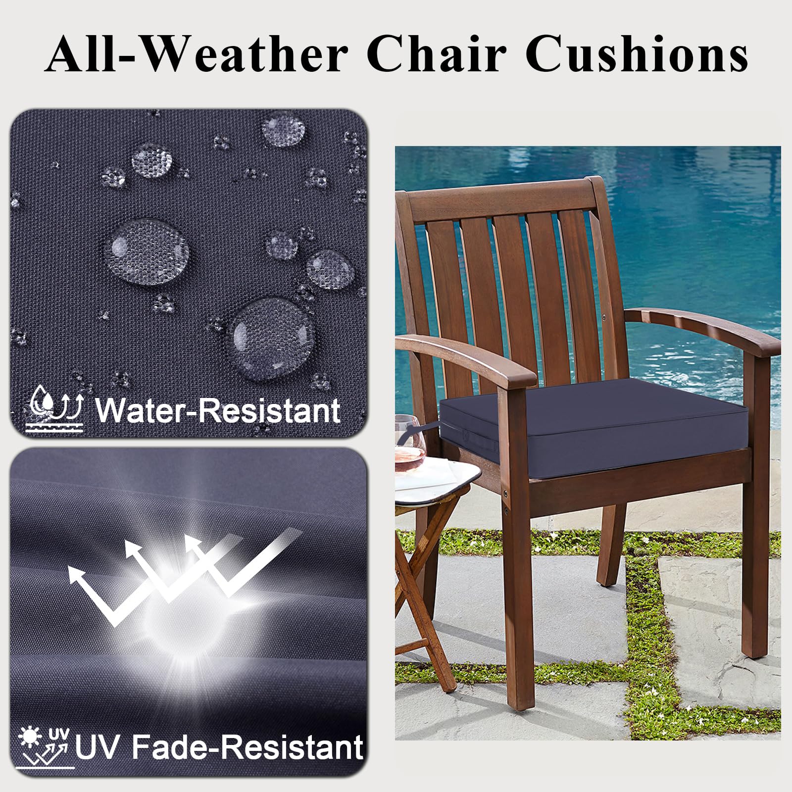 MJIAIDEA cushion placed on wicker patio chair improving seat comfort and style