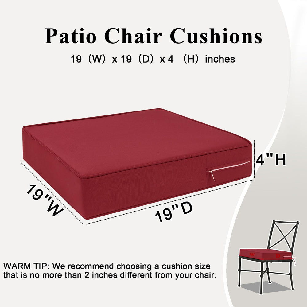 MJIAIDEA cushion next to ruler for size-scale comparison showing accurate 19x19x4 fit benefit