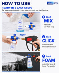 MJJC foam soap label clear and readable, providing concentrated suds for thicker foam