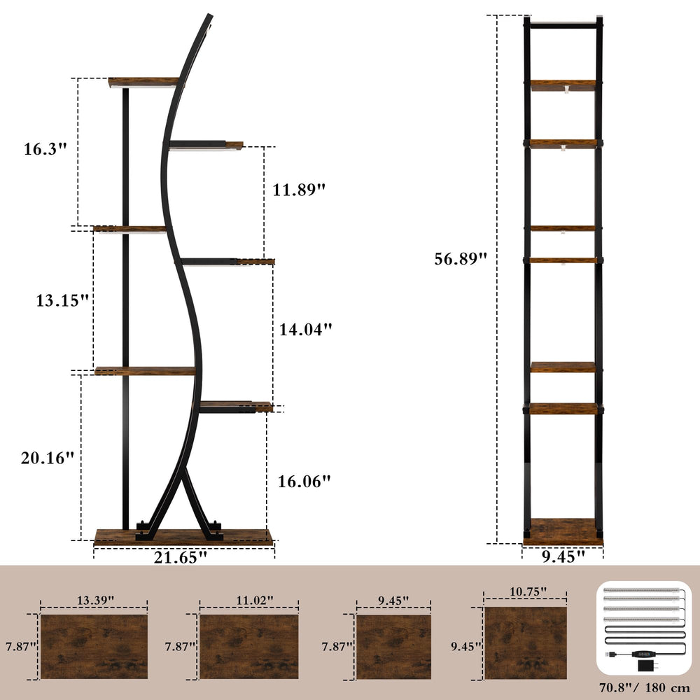 MJOMKN close-up of four adjustable grow light heads demonstrating targeted lighting