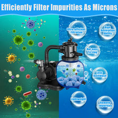 MJZ filter balls in mesh bag being machine washed for reuse