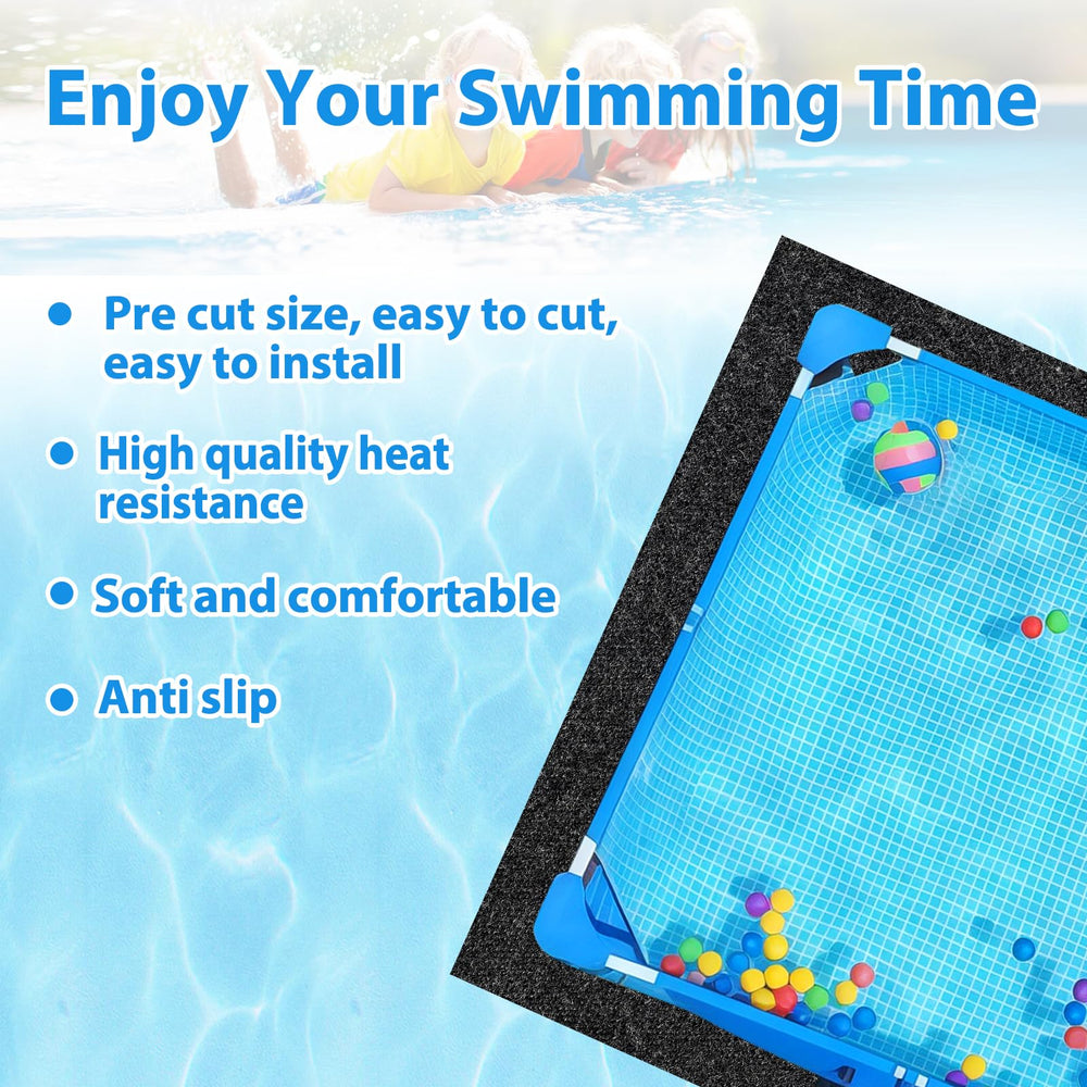 MJZ pad in backyard pool setup highlighting protection, insulation and safer swimming