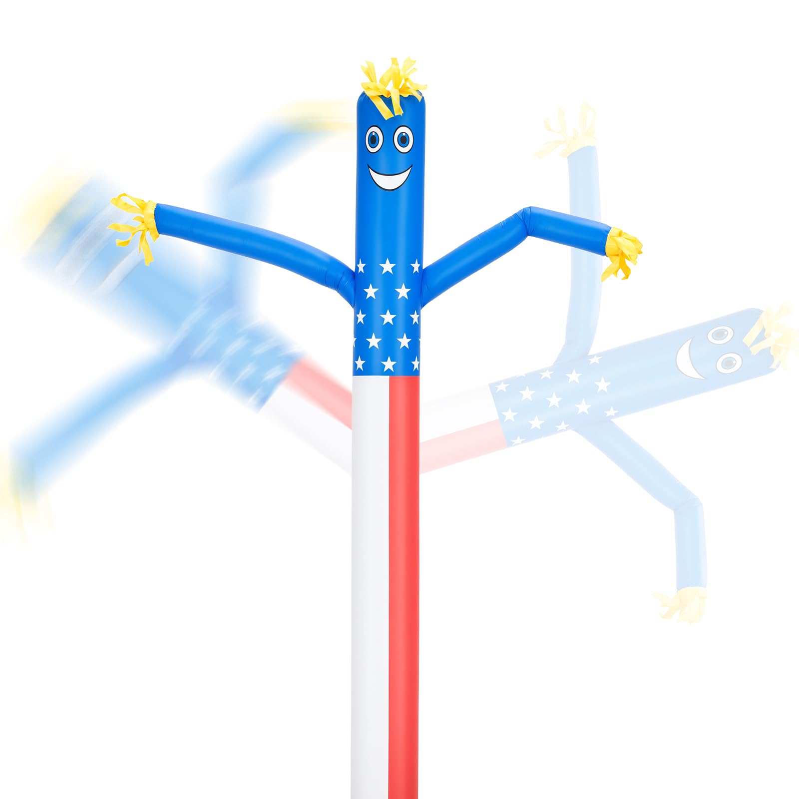 Mkevi 20ft flag dancer front view showing tall visibility benefit