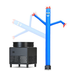 Mkevi front view inflated blue tube man drawing attention to yard events