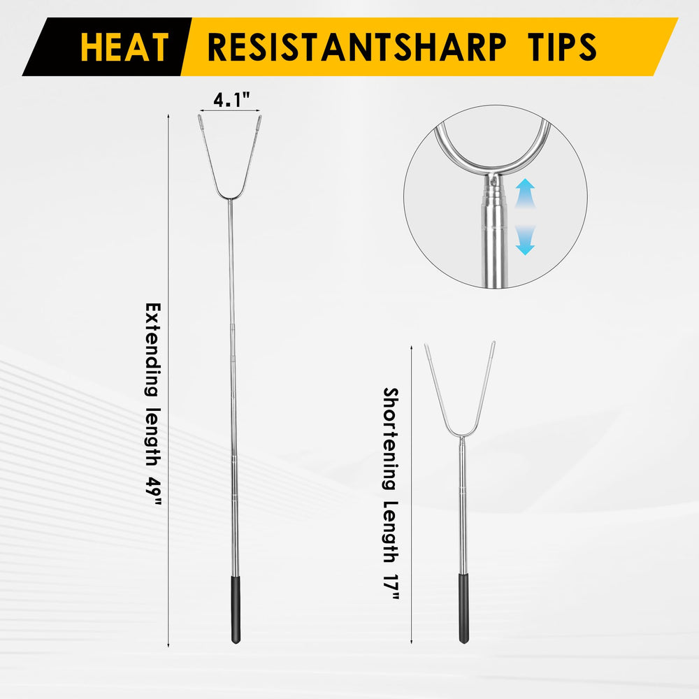 MKGDDS close-up of 4-inch fork head highlighting secure food grip benefit