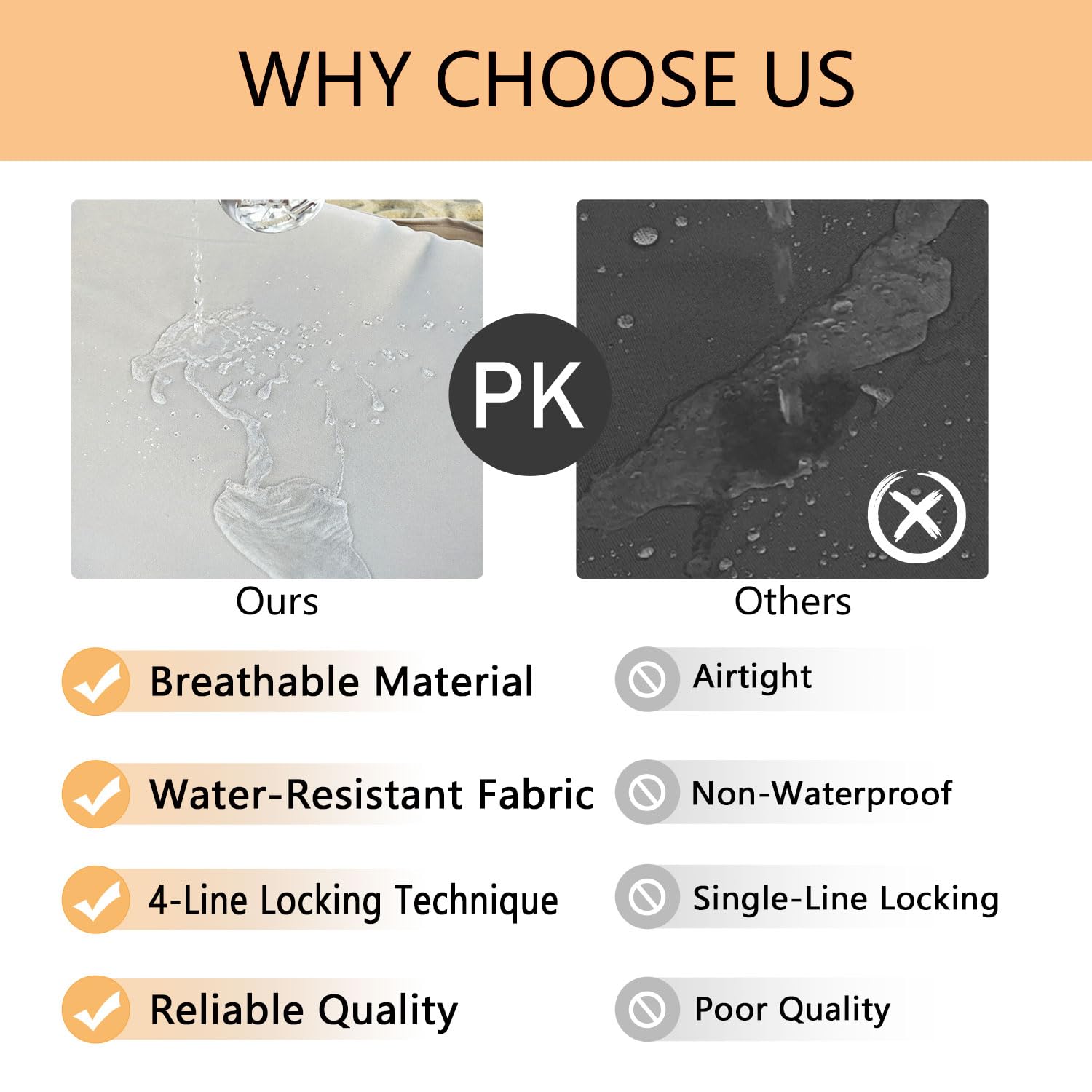 MKLTUHGDG reversible storage pockets close-up offering convenient stowage