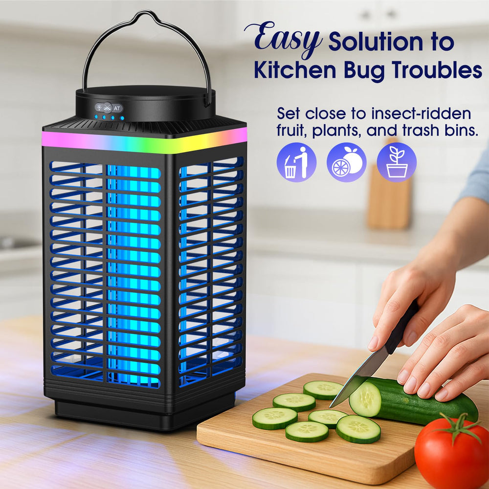 MKNXYD night use glow showing effective insect attraction during evenings