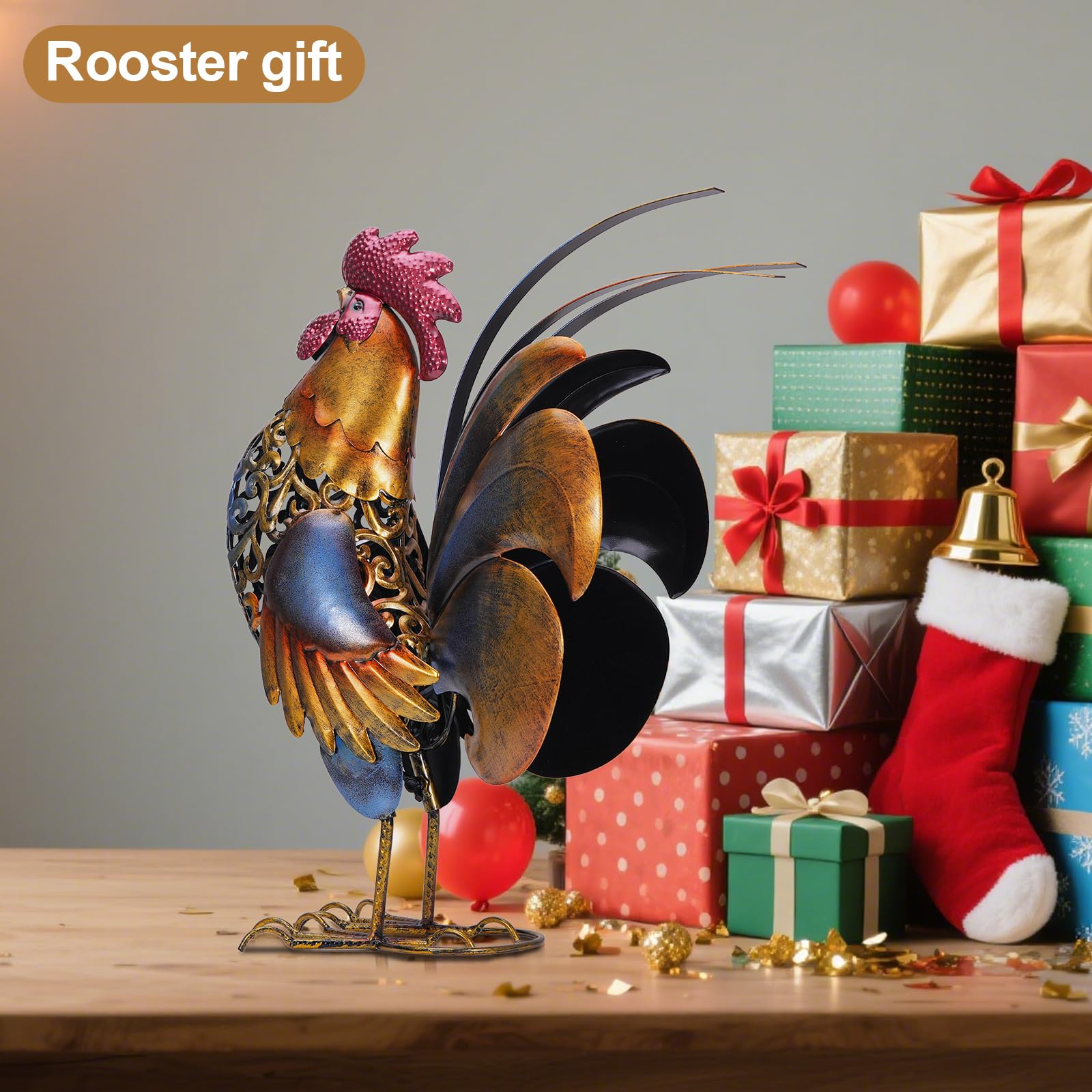 Mloarts rooster finish texture revealing distressed gold and dream blue