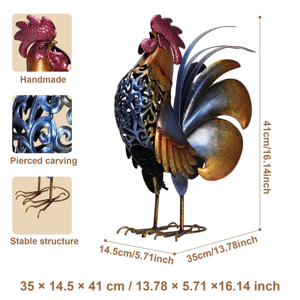 Mloarts rooster side profile illustrating robust chest and elegant silhouette