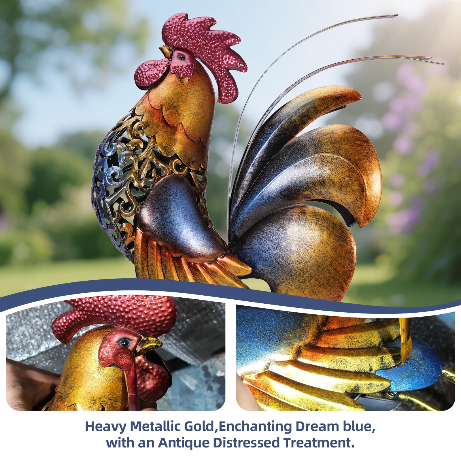 Mloarts rooster tail detail highlighting sleek form and metallic accents