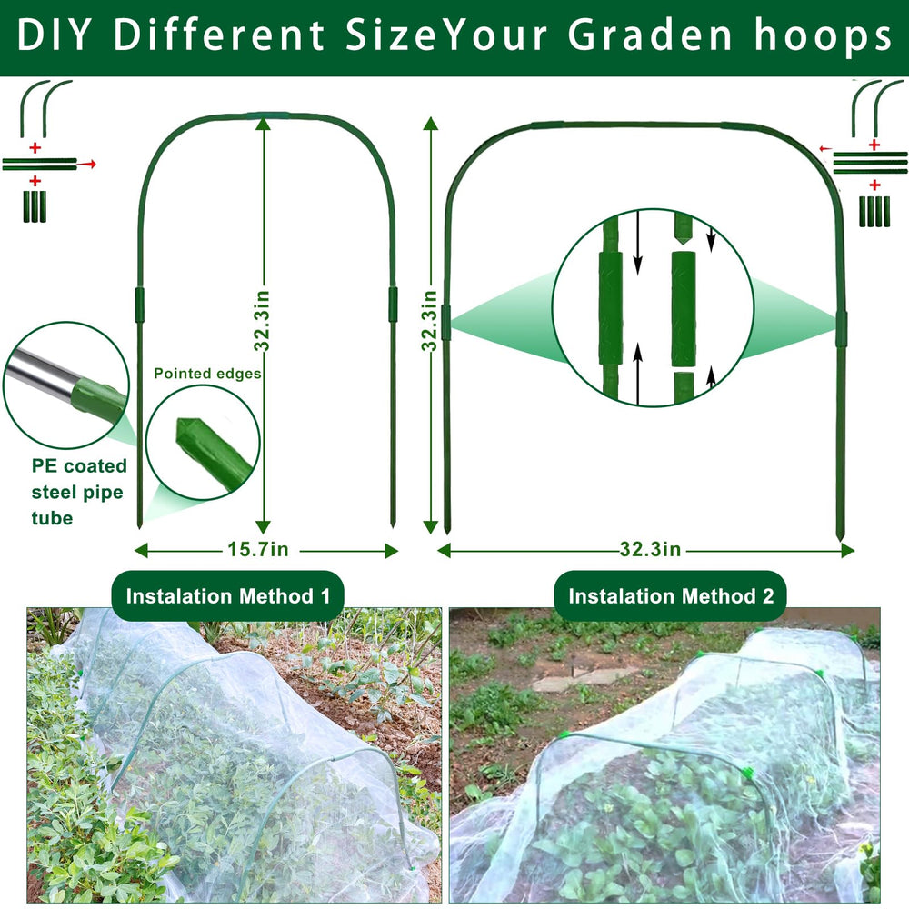 MLYKJ assembled grow tunnel on raised bed protecting seedlings effectively