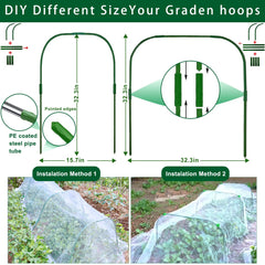 MLYKJ assembled grow tunnel on raised bed protecting seedlings effectively