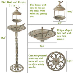 MNRYLKB top view of 12.2-inch bath bowl for easy bird access and cleaning