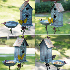 MNRYLKB double-hole birdhouse detail offering shelter and perching