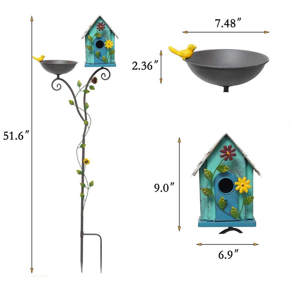MNRYLKB installed in a flowerbed adding visual charm and bird attraction