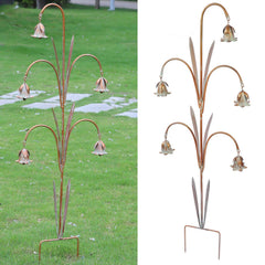MNRYLKB front view of metal flower stake showing color and shape benefits