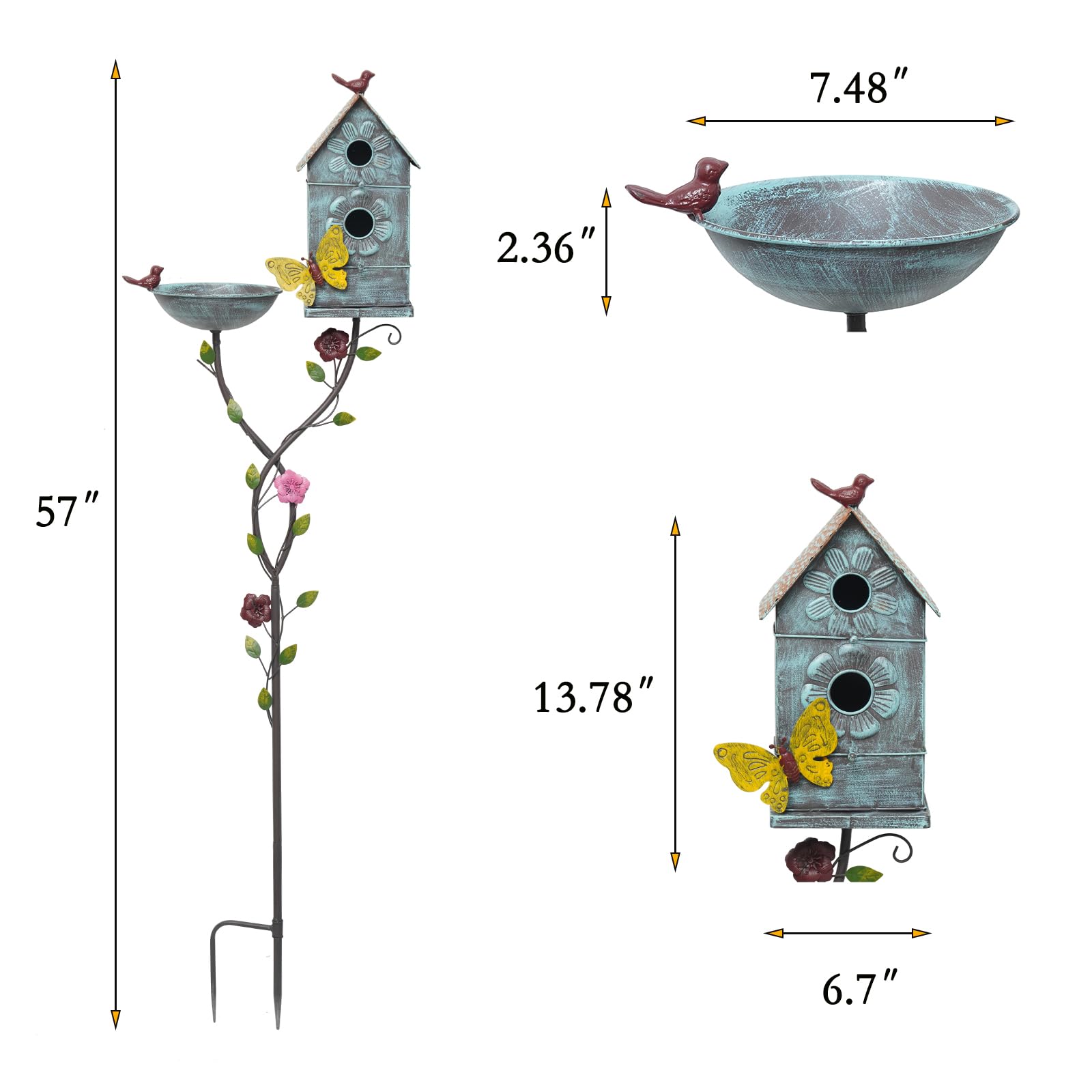 MNRYLKB stake in garden showing height and scale for placement