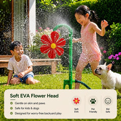 MTNTOEFMT soft flower head close-up illustrating durable, pet-friendly sprinkler nozzle