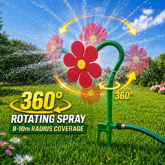 MTNTOEFMT sprinkler in use with dog playing, demonstrating cooling and outdoor fun