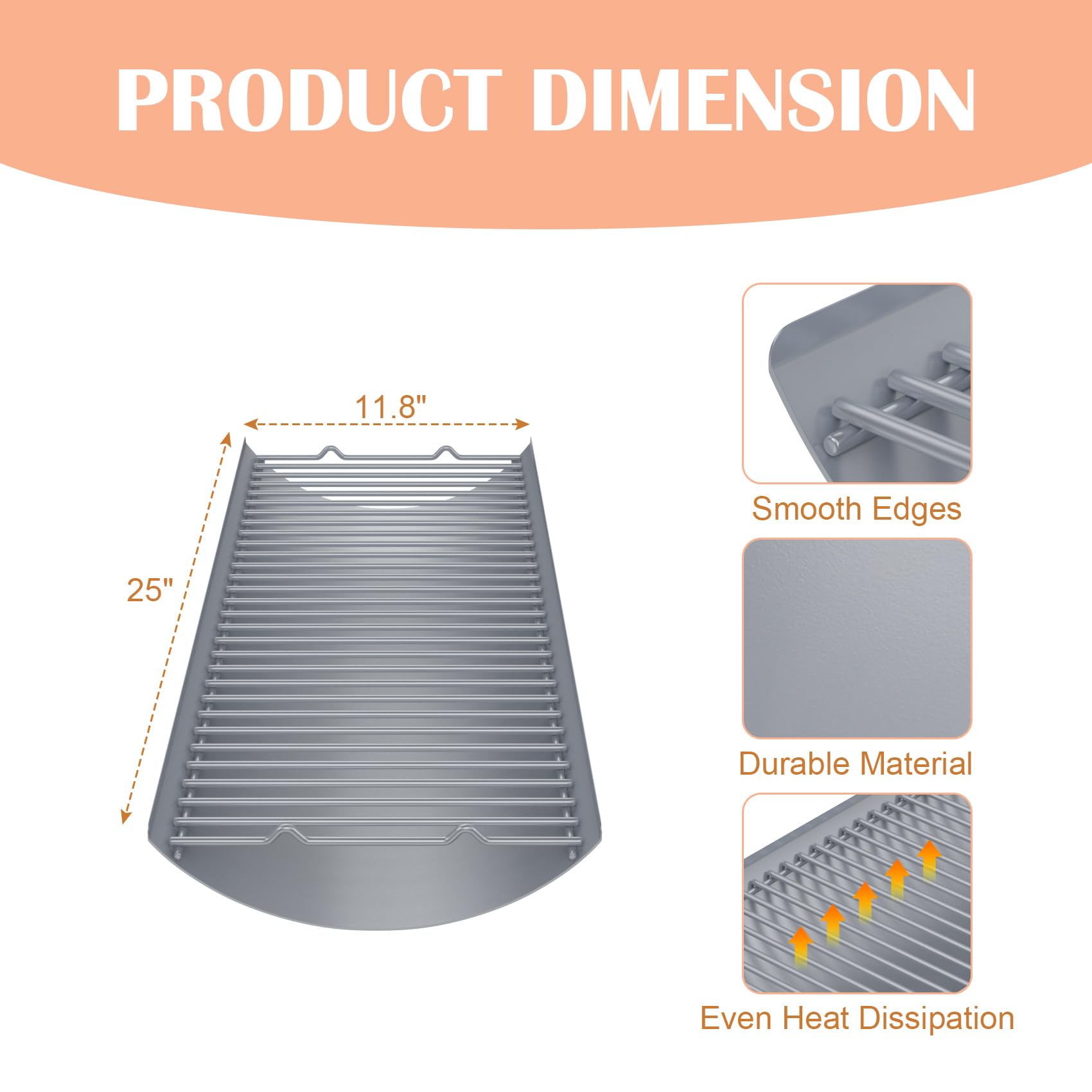 MOASKER ash pan side profile highlighting reinforced edges for durability