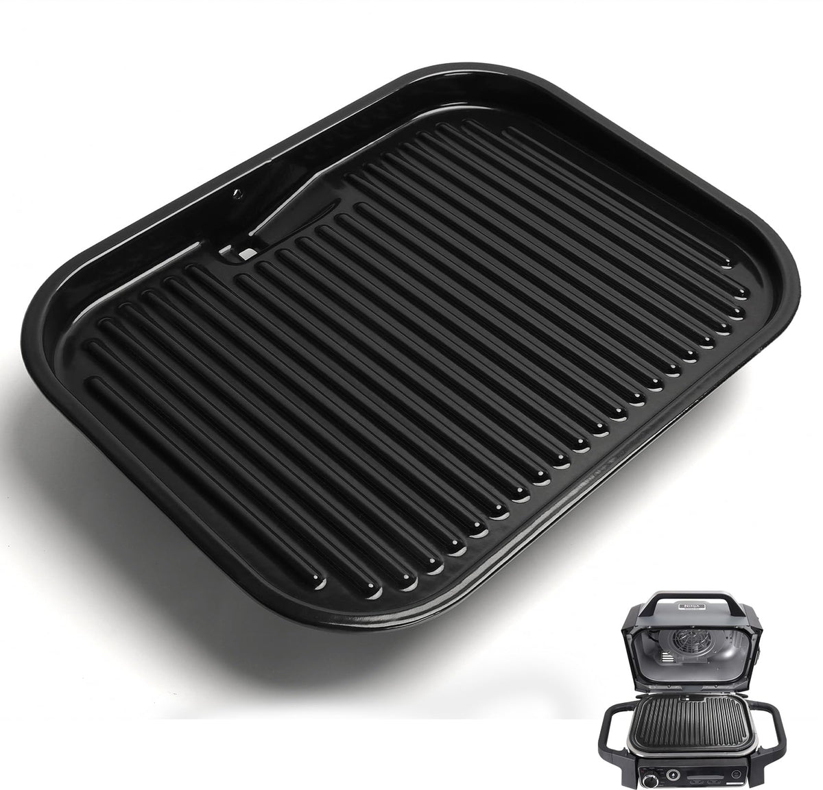 MOASKER front view griddle plate showing fit and finish for Ninja, ensures proper fit