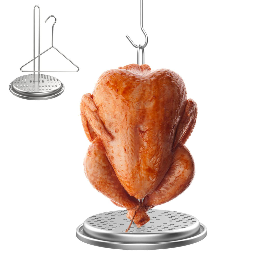 MOASKER front view of turkey rack showing upright support and stable base benefit