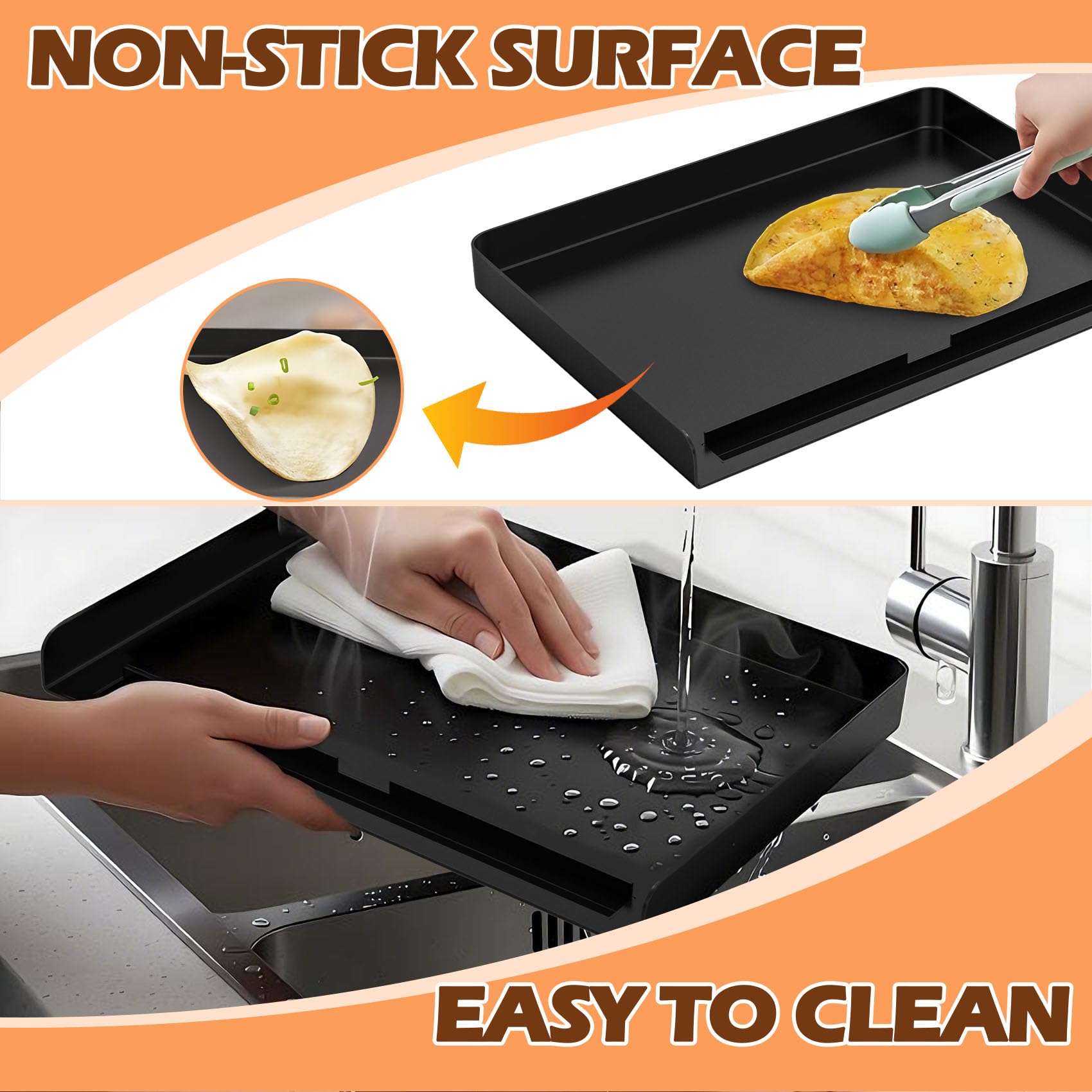 MOASKER cleaning wipe down of GR101 plate showing quick cleanup and low-maintenance benefit