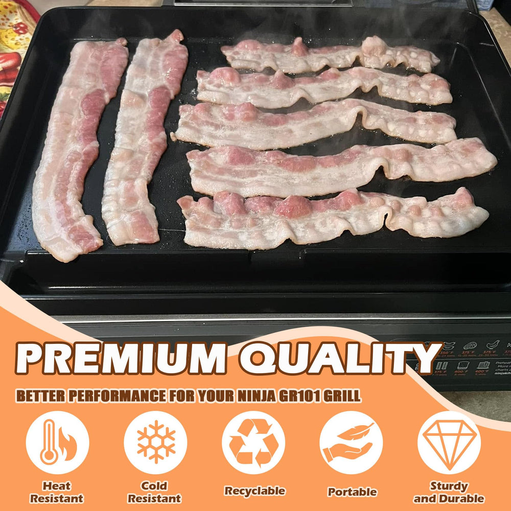 MOASKER GR101 plate installed in Ninja grill showing restored cooking surface for consistent results