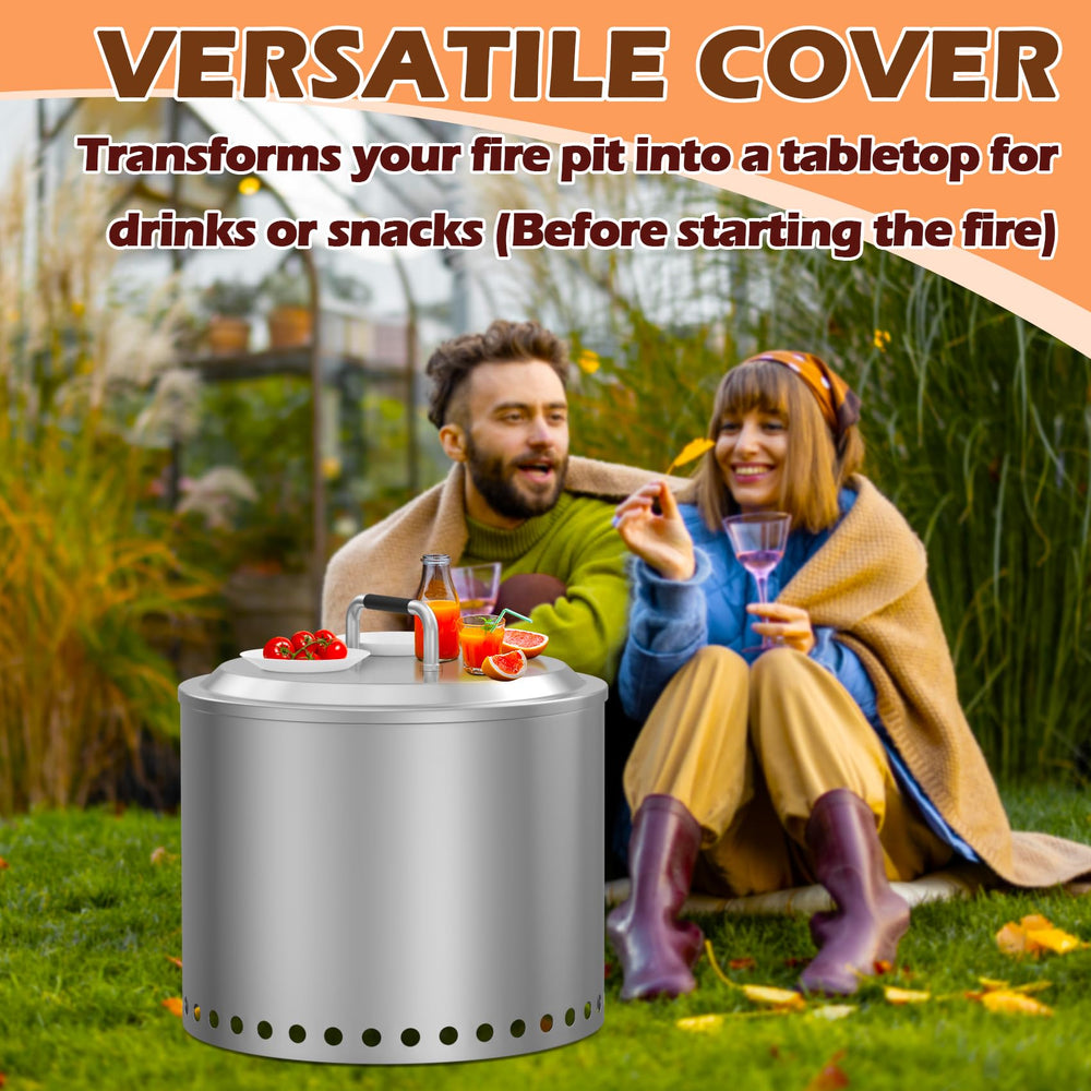 MOASKER lid used as tabletop with drinks, adding outdoor convenience