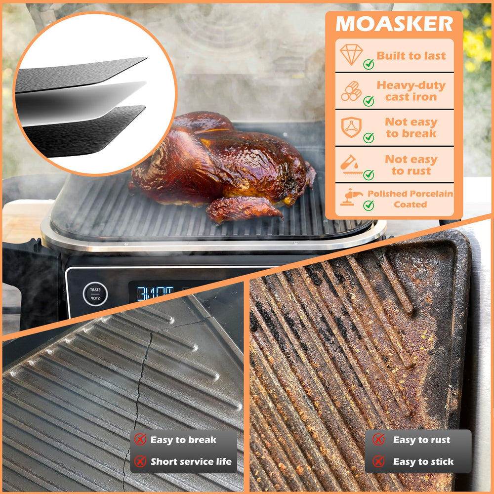 MOASKER installed in Ninja Woodfire grill demonstrating click-in convenience