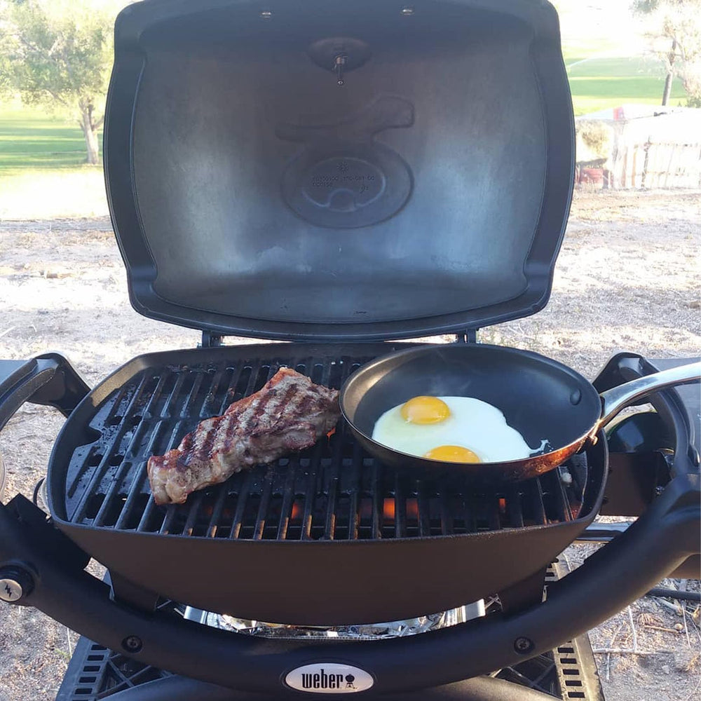MOASKER-installed grill cooking outdoors showing reliable heat and consistent results benefit