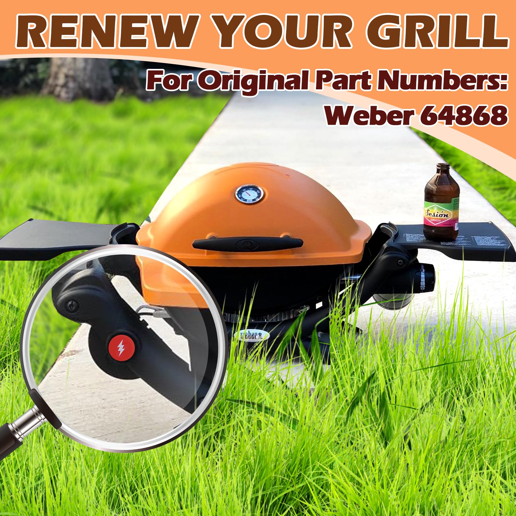 MOASKER lifestyle shot of grill being lit illustrating fast reliable starts