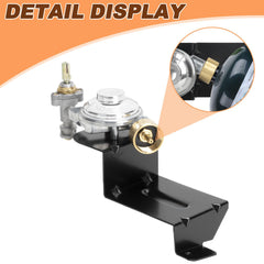 MOASKER regulator backside with stainless bracket showing secure mounting benefit