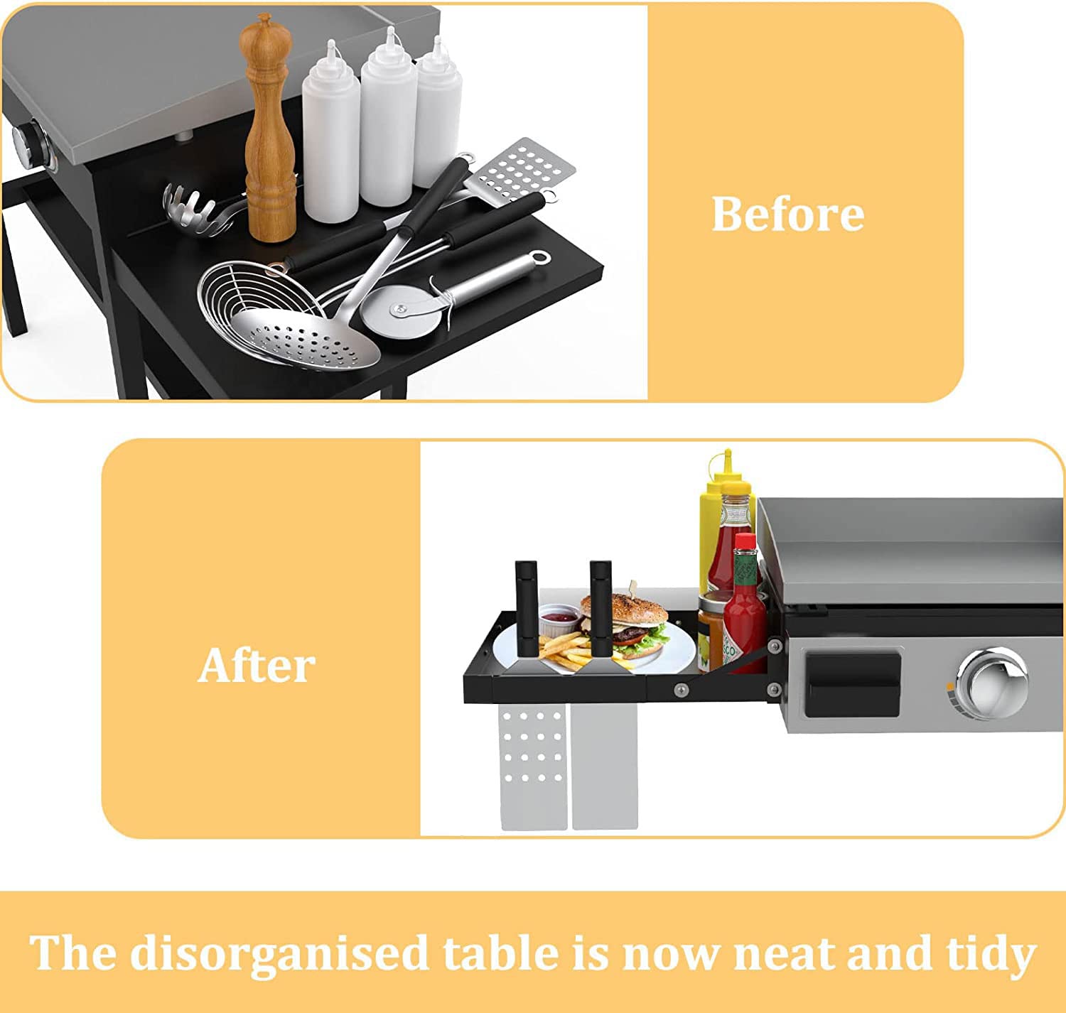 MOASKER spatula holder with utensils organized for faster flipping