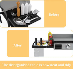 MOASKER spatula holder with utensils organized for faster flipping